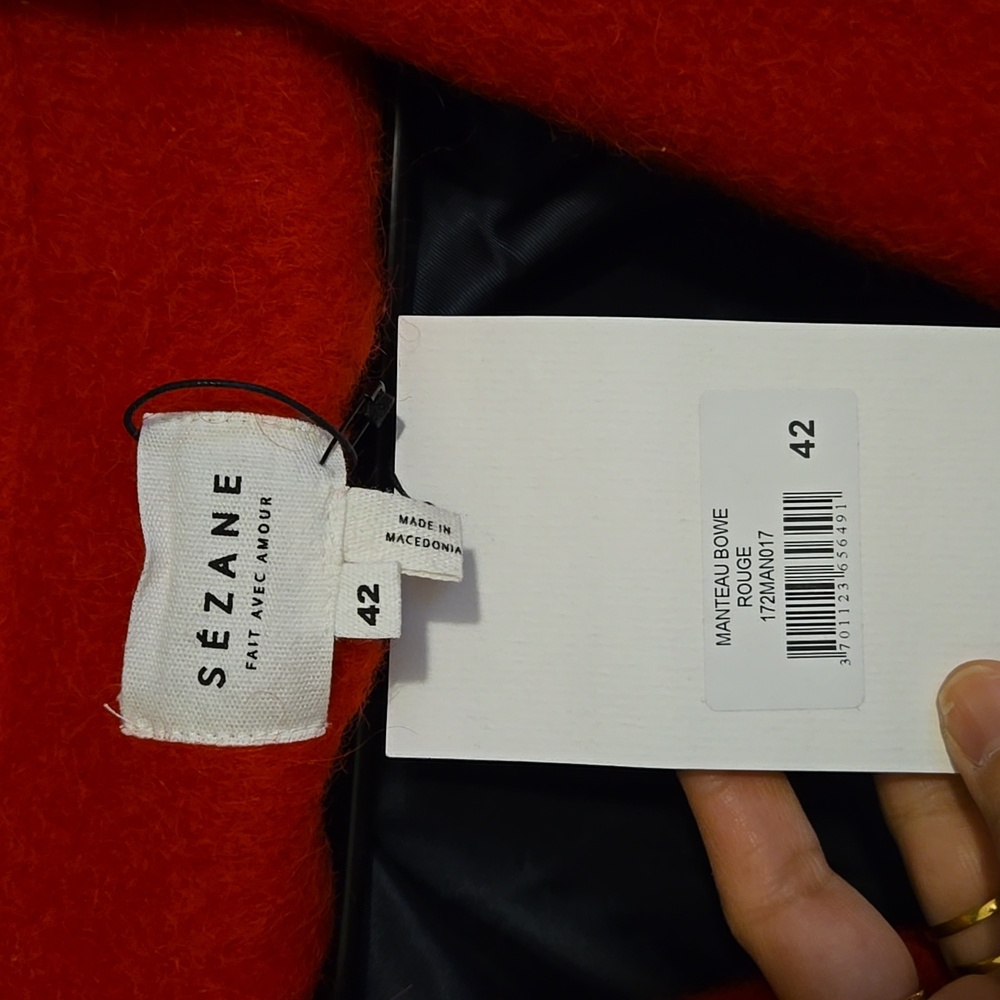 Sezane Bow  Wool Short Coat - Picture 12 of 16